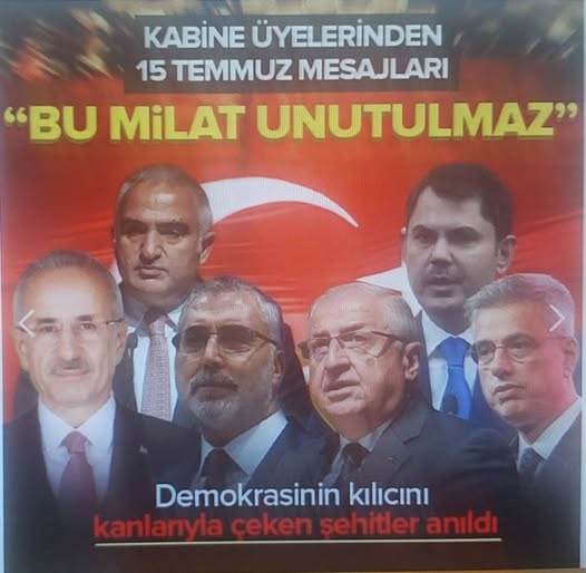 15 Temmuz’un 9. yılında kabineden birlik mesajları 
