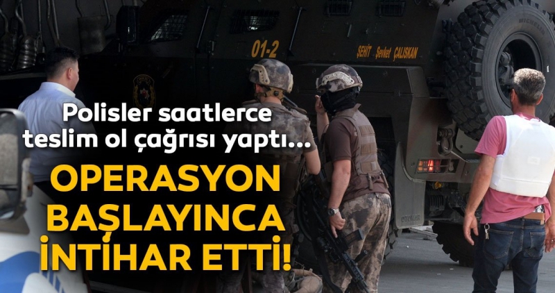 Adana'da Bekçiyi rehin alan cezaevi firarisi, polis operasyona başlayınca intihar etti..