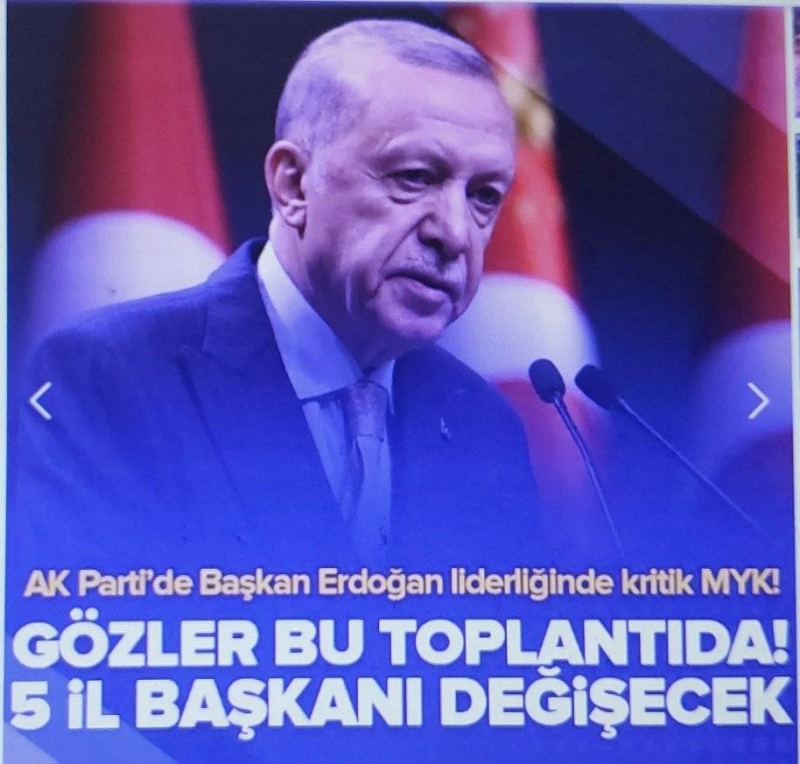 AK Parti'de 'muhasebe' MYK'sı! 2'si büyükşehir 5 il başkanı değişiyor