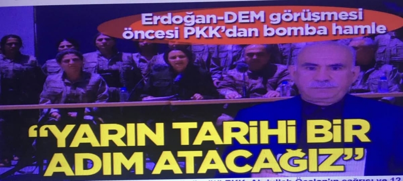 Başkan Erdoğan-DEM görüşmesi öncesi PKK’dan bomba hamle: Yarın tarihi bir adım atacağız