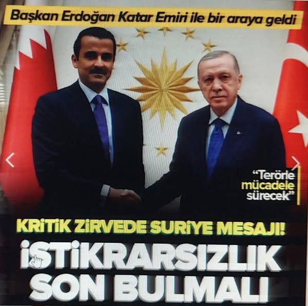 Başkan Erdoğan, Katar Emiri ile Külliye'de görüştü: Suriye'deki istikrarsızlık son bulmalı
