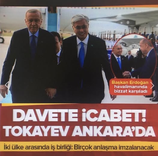 Başkan Erdoğan Kazakistan Cumhurbaşkanı Tokayev'i havalimanında karşıladı 