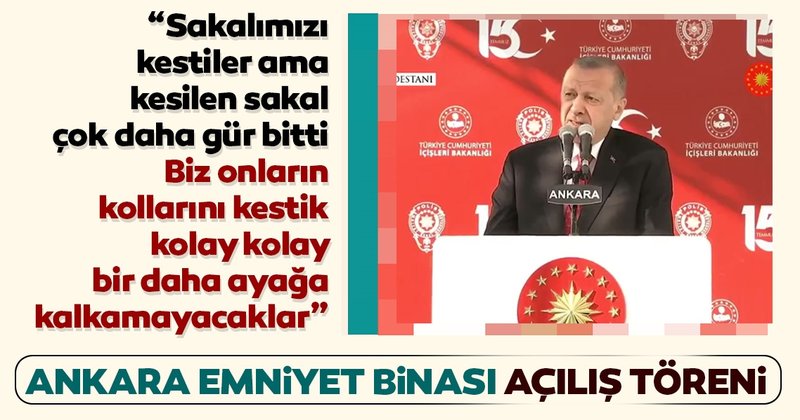 Başkan Erdoğan: Onlar sakalımızı kesti, biz onların kolunu kestik..