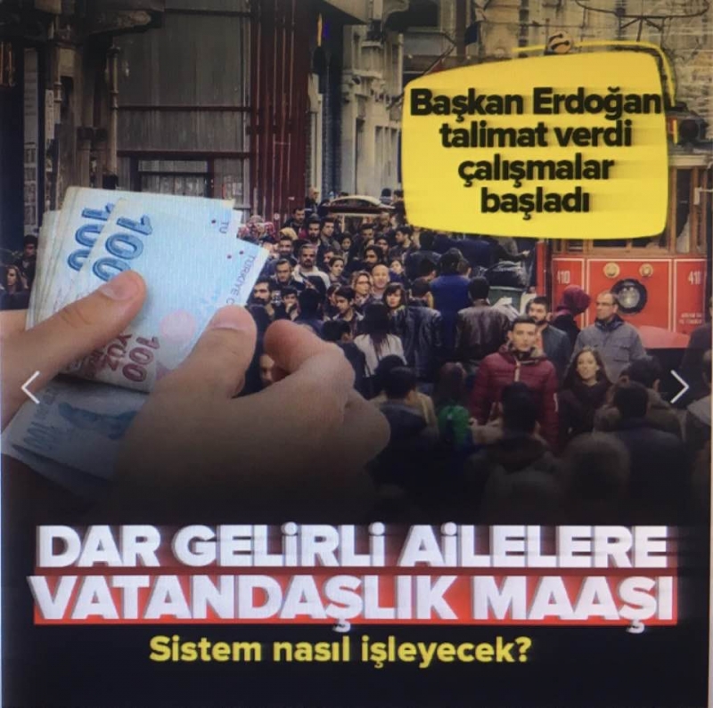 Başkan Erdoğan talimatı verdi! Dar gelirli ailelere vatandaşlık maaşı geliyor