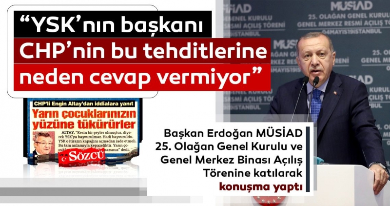 Başkan Erdoğan: Vatandaşım bana 'Başkanım, bu seçim yenilenmeli' diyor.