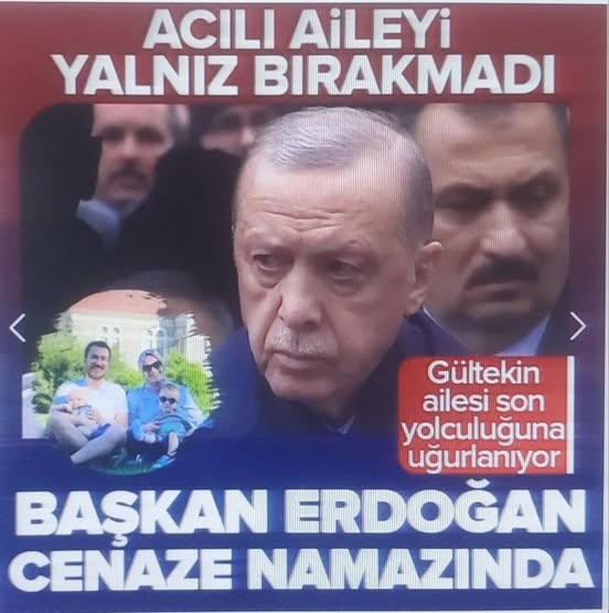 Başkan Erdoğan'dan 8 ferdini kaybeden Gültekin Ailesi'ne taziye ziyareti! Tabutlara omuz verdi: 