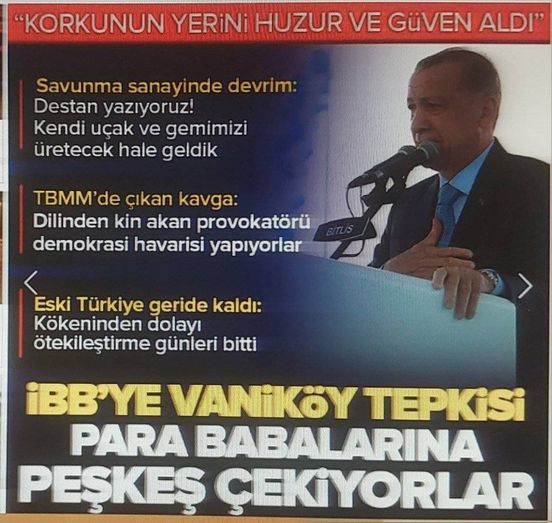 Başkan  Erdoğan'dan İBB'ye 
