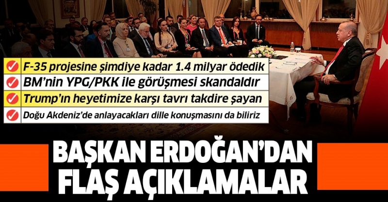 Başkan Recep Tayyip Erdoğan'dan BM'ye YPG/PKK tepkisi.