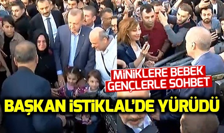 Başkan Recep Tayyip Erdoğan, İstiklal Caddesi'nde vatandaşlarla sohbet etti...