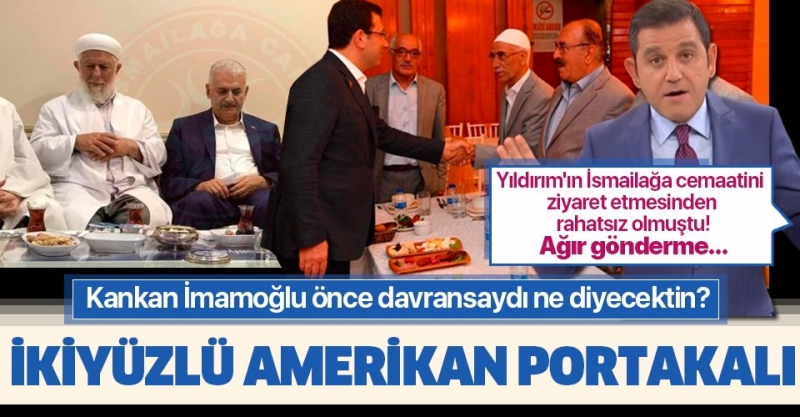 Binali Yıldırım'ın İsmailağa cemaatini ziyaret etmesinden rahatsız olan Fatih Portakal'a ağır gönderme: İkiyüzlü!.