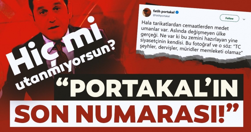 Binali Yıldırım'ın İsmailağa cemaatini ziyaret etmesinden rahatsız olan Fatih Portakal'a ağır gönderme: İkiyüzlü!.