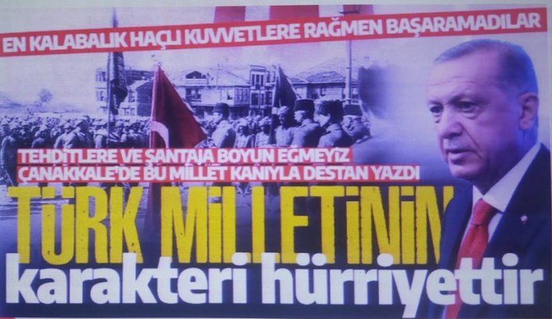 Cumhurbaşkanı Erdoğan: Çanakkale ruhunu anlamayan Türk milletini anlayamaz