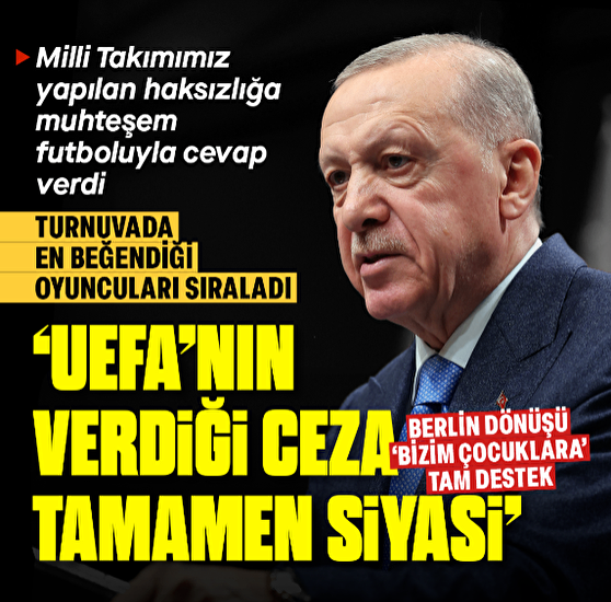Cumhurbaşkanı Erdoğan: Ceza Merih'in şahsına değil, Türk milletine dönük verilmiştir