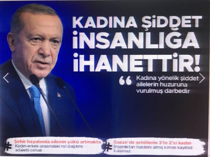 Cumhurbaşkanı Erdoğan: Kadına şiddet insanlığa ihanet!
