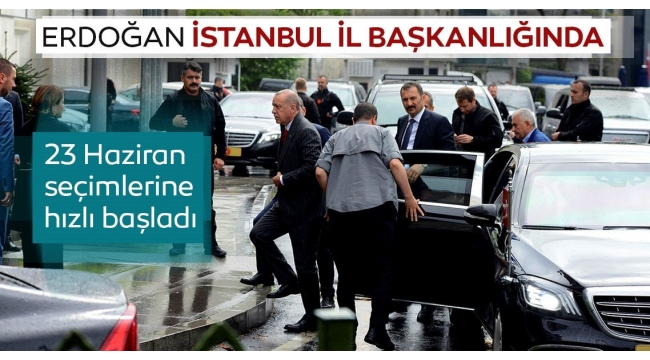 Cumhurbaşkanı Erdoğan AK Parti İstanbul İl Başkanlığı'nda..
