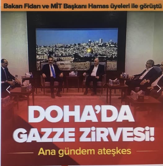 Doha'da Gazze temasları! Bakan Fidan ve MİT Başkanı Kalın Hamas üyeleriyle görüştü.