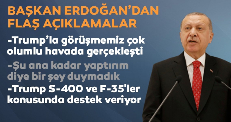 Erdoğan: Şu ana kadar yaptırım diye bir şey duymadık
