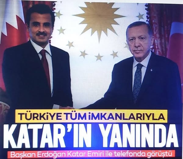İsrail'in saldırısı sonrası Başkan Erdoğan Katar Emiri Al Sani ile görüştü! 