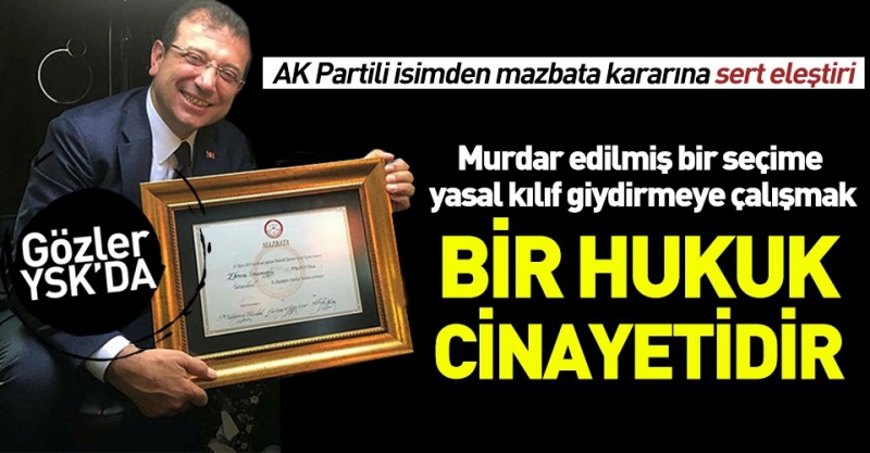 İstanbul İl Seçim Kurulu'ndan hukuksuz karar! Hırsızığa rağmen Ekrem İmamoğlu'na mazbata verdiler....