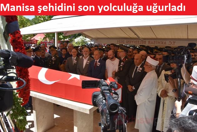 Manisa şehidini son yolculuğa uğurladı