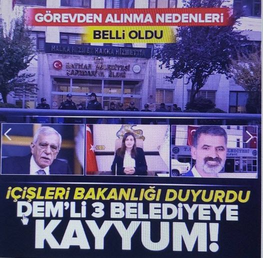 Mardin, Batman ve Şanlıurfa Halfeti Belediyelerine kayyum! İçişleri Bakanlığı duyurdu 