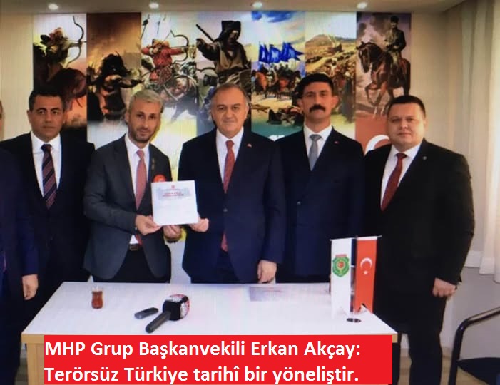 MHP Grup Başkanvekili ve Manisa Milletvekili Erkan Akçay, MHP heyetiyle birlikte Terörsüz Türkiye Turu