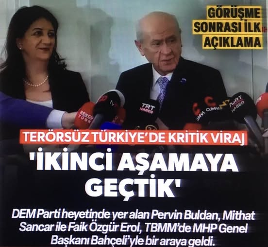 MHP lideri Devlet Bahçeli DEM Parti İmralı Heyeti'ni kabul etti: Terörsüz Türkiye'de ikinci aşamaya geçildi