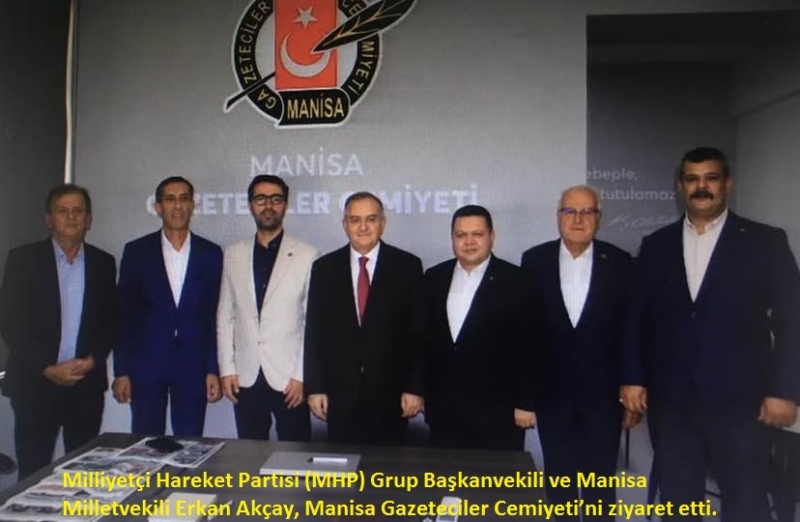 Milliyetçi Hareket Partisi (MHP) Grup Başkanvekili ve Manisa Milletvekili Erkan Akçay, Manisa Gazeteciler Cemiyeti’ni ziyaret etti.