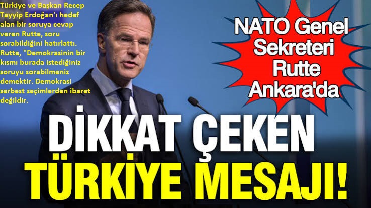 NATO Genel Sekreteri Mark Rutte'den Başkan Erdoğan'a özel teşekkür: 
