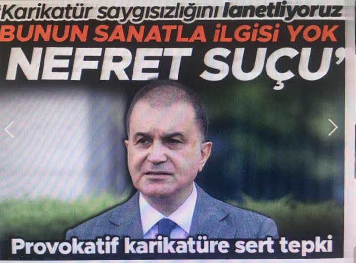 Ömer Çelik'ten Leman Dergisi'ndeki skandal karikatüre sert tepki! 'Hesap edilmemiş olamaz'