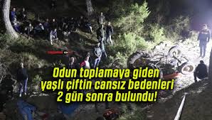 Ormana odun toplamaya giden yaşlı çiftin cansız bedenleri 2 gün sonra bulundu