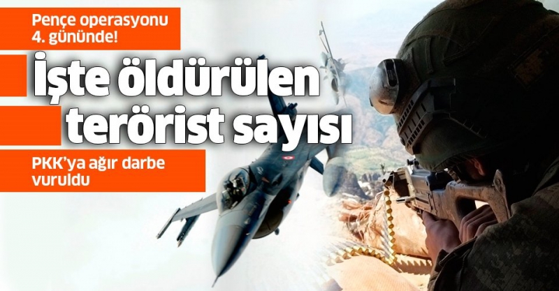 'Pençe Harekatı'nda 3 terörist daha etkisiz hale getirildi.