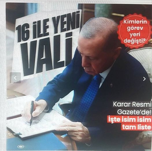 Resmi Gazete'de yayımlandı! 16 ilin valisi değişti, Konya Valisi Vahdettin Özkan, Manisa Valiliğine atandı,