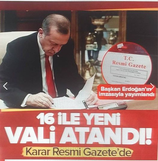 Resmi Gazete'de yayımlandı! 16 ilin valisi değişti, Konya Valisi Vahdettin Özkan, Manisa Valiliğine atandı,