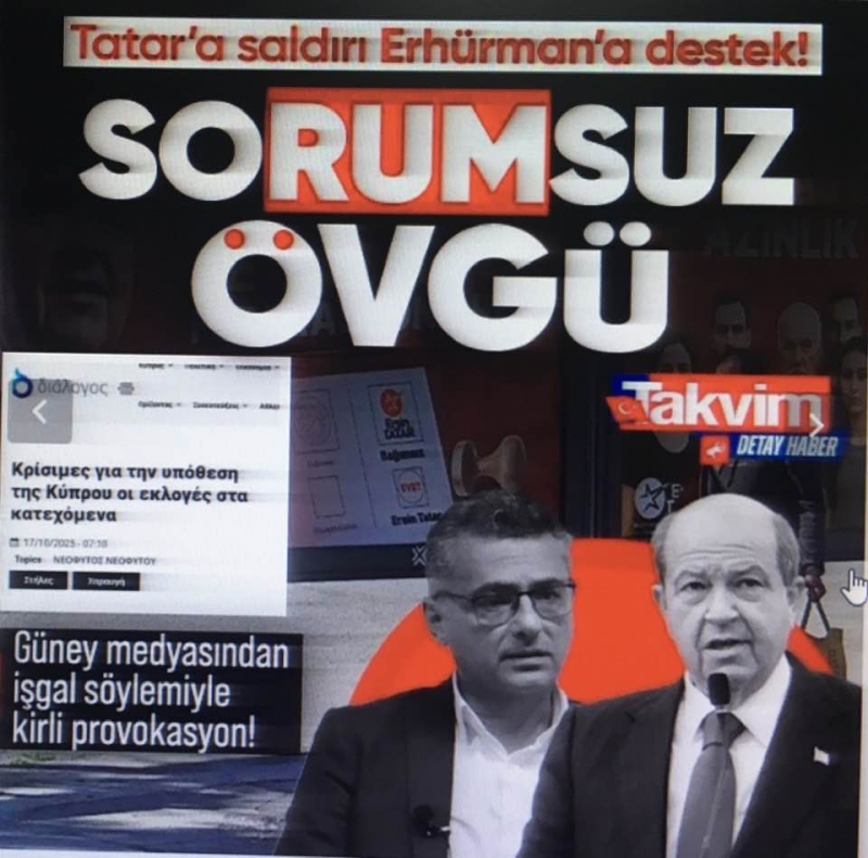 Rum basını tarafını belli etti: Tatar’ı hedef aldı, Erhürman’ıövdü 