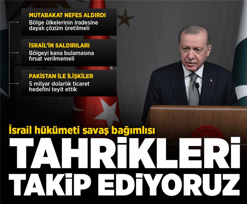 Şerif ile ortak açıklama yapan Başkan Erdoğan: İsrail'e fırsat verilmemeli