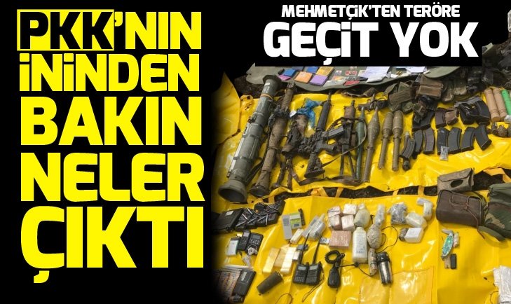 Şırnak'ta PKK'ya ait çok sayıda silah ve mühimmat ele geçirildi.