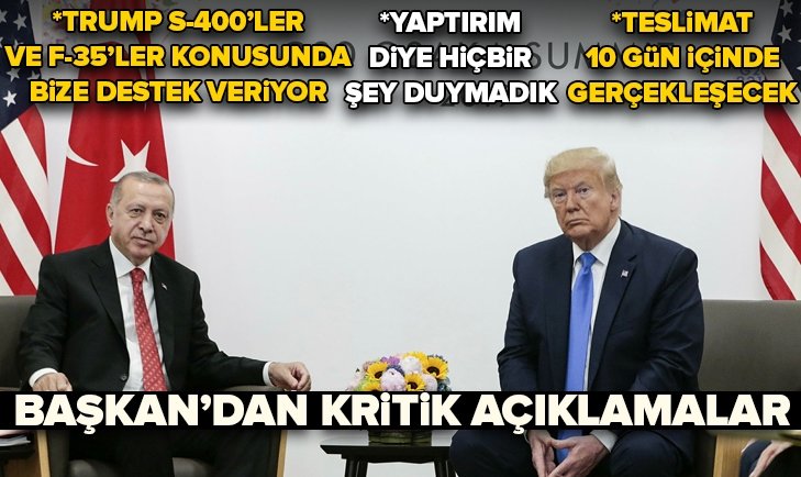 Son Dakika: Başkan Erdoğan: Şu ana kadar yaptırım diye hiçbir şey duymadık.