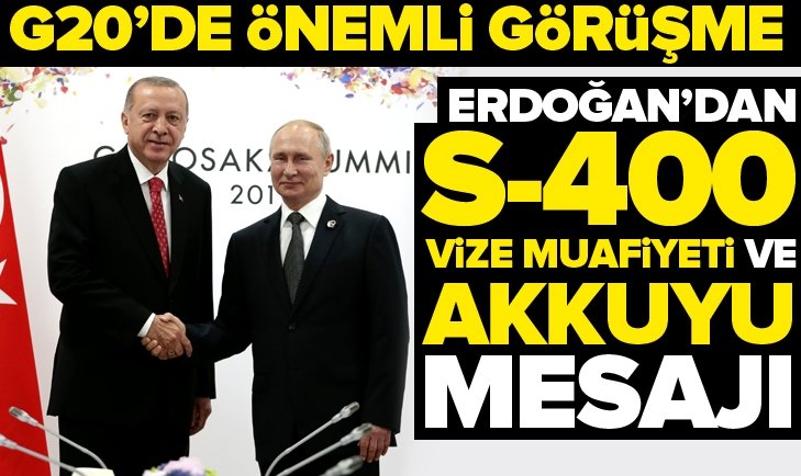 Son dakika: Erdoğan ve Putin'den G20'de önemli görüşme..