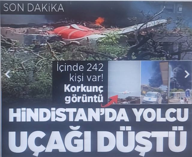 Son dakika... Hindistan'da yolcu uçağı yerleşim bölgesine düştü 