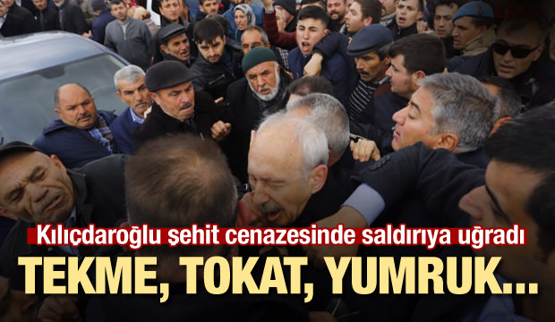 Son dakika: Kılıçdaroğlu'na şehit cenazesinde saldırı.