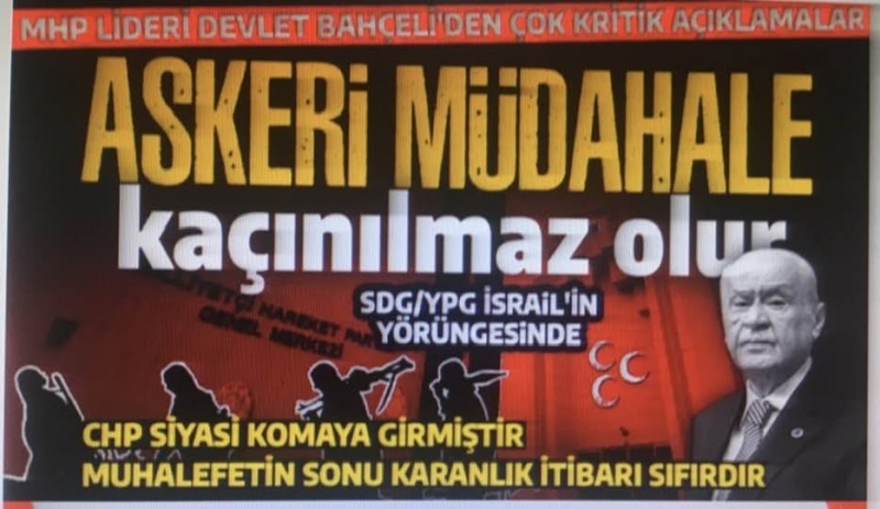 Son dakika: MHP lideri Devlet Bahçeli'den SDG/YPG'ye sert uyarı: Askeri müdahale kaçınılmaz olur!