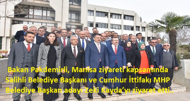 Tarım ve Orman Bakanı Bekir Pakdemirli bir dizi etkinlik için Manisa'ya geldi ve Başkan Kayda'yı ziyaret etti.