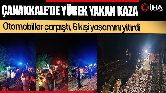 Çanakkale'de katliam gibi kaza! 6 kişi olay yerinde hayatını kaybetti!.