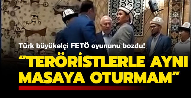 Türkiye Büyükelçisi ‘Teröristle aynı masaya oturmam’ diyerek iftarı terk etti.