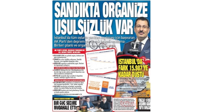 Türkiye İstanbul seçimlerindeki şaibe skandalını SABAH'tan okudu!..