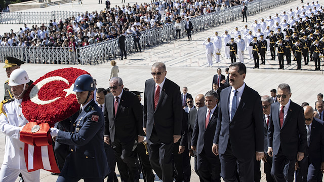 30 Ağustos Zaferi'nin 104. yılı: Cumhurbaşkanı Erdoğan devlet erkanı ile Anıtkabir'de 