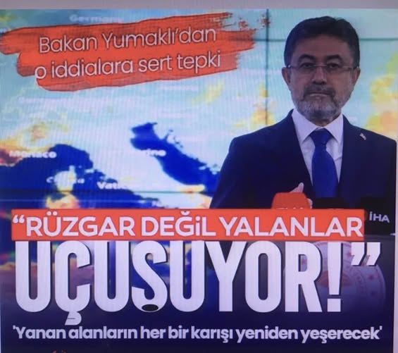 Bakan Yumaklı'dan o iddialara sert tepki! Orman yangınları söndürdük ama sosyal medyadaki yangın öyle kolay sönmüyor