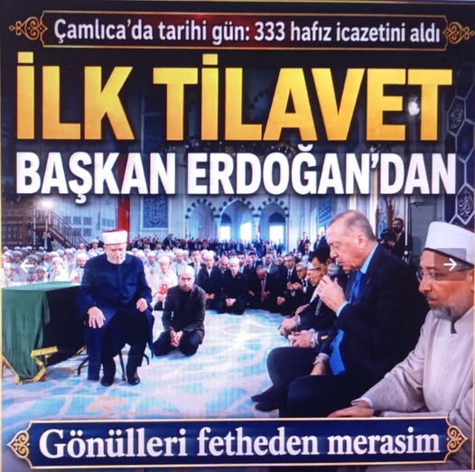 Başkan Erdoğan Çamlıca Camisi'nde 333 hafızın Hafızlık İcazet Merasimi'ne katıldı | Kur'an tilaveti