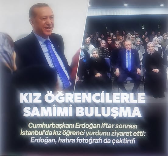 Başkan Erdoğan iftar sonrası İstanbul'da kız öğrenci yurdunu ziyaret etti